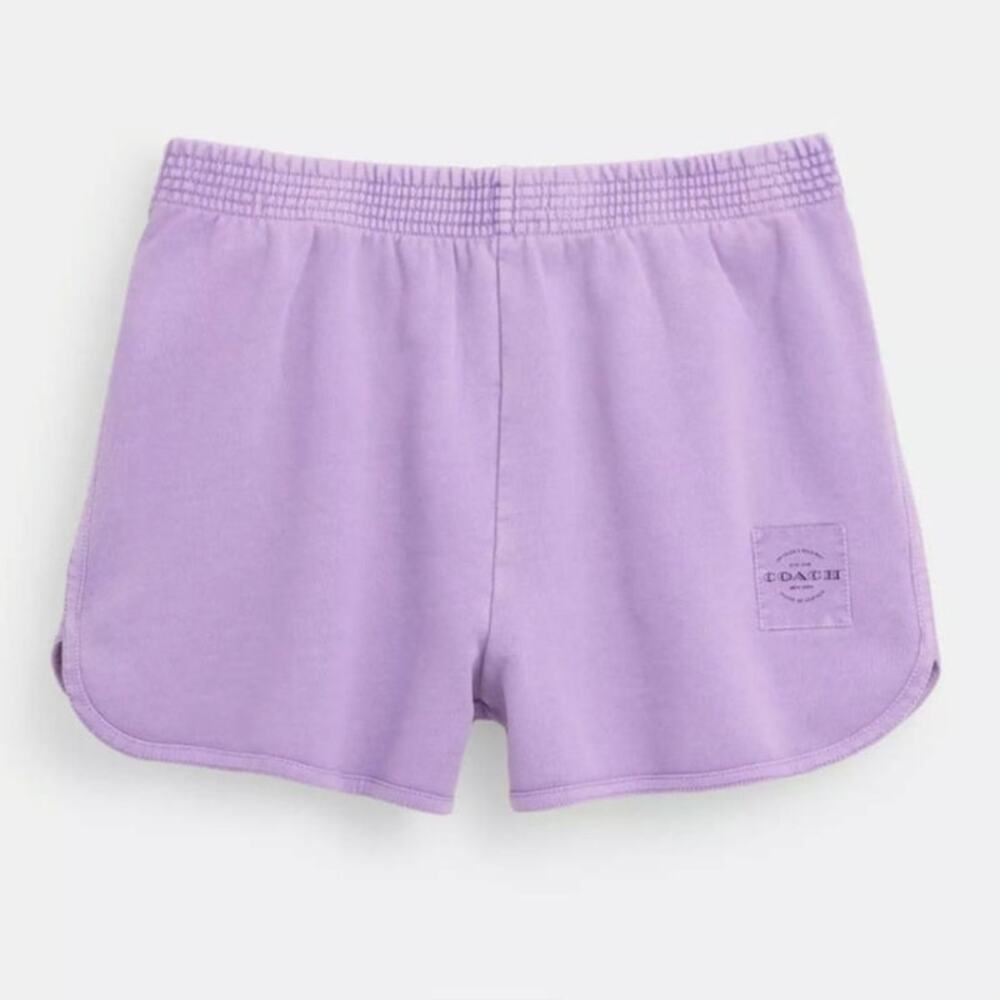 COACH Garment Dye Retro Sweatshorts Size Large Color: Lavender